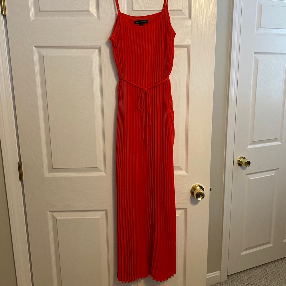 Banana Republic Bright Red Slip Style Dress